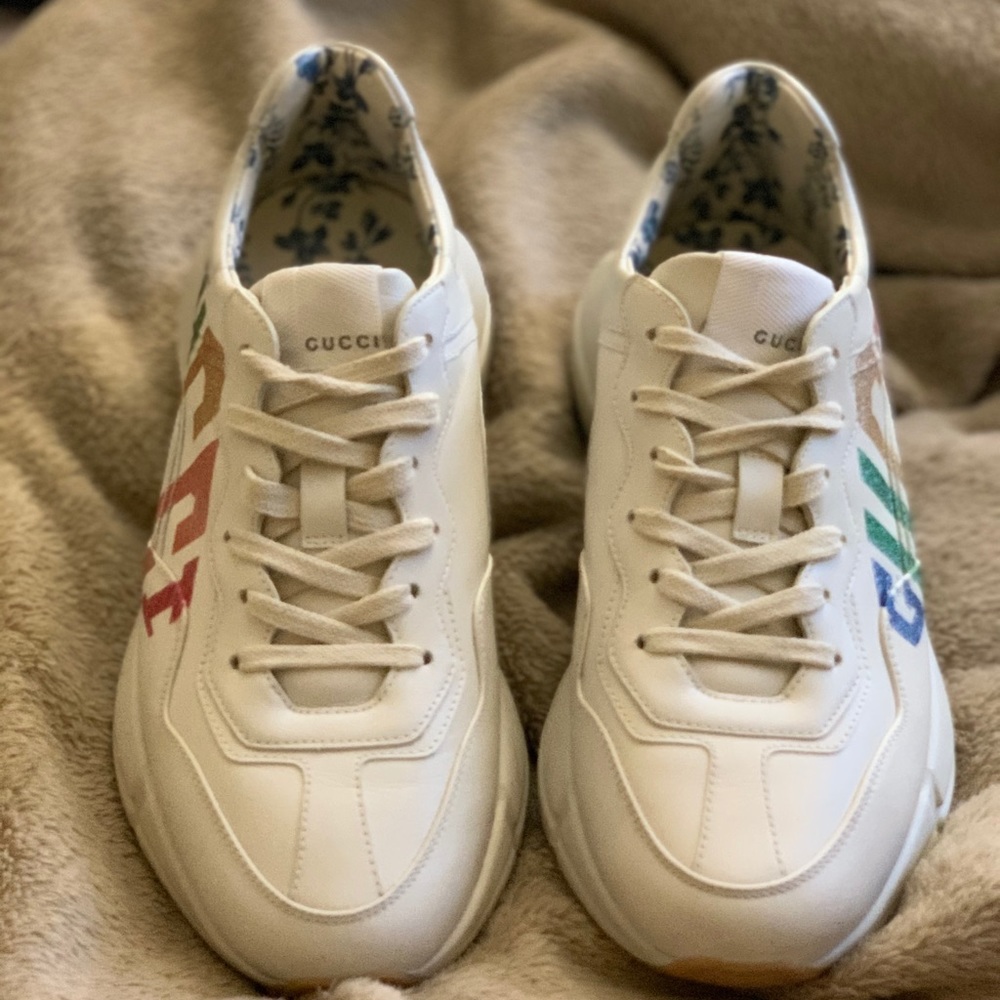 Women's Rhyton glitter Gucci sneaker
